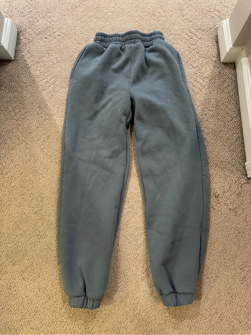 Comfrt brand Elastic-Waist Fleece Jogger Pants - Slate Blue